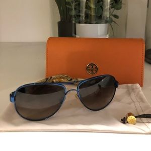 Authentic Tory Burch aviator sunglasses.
